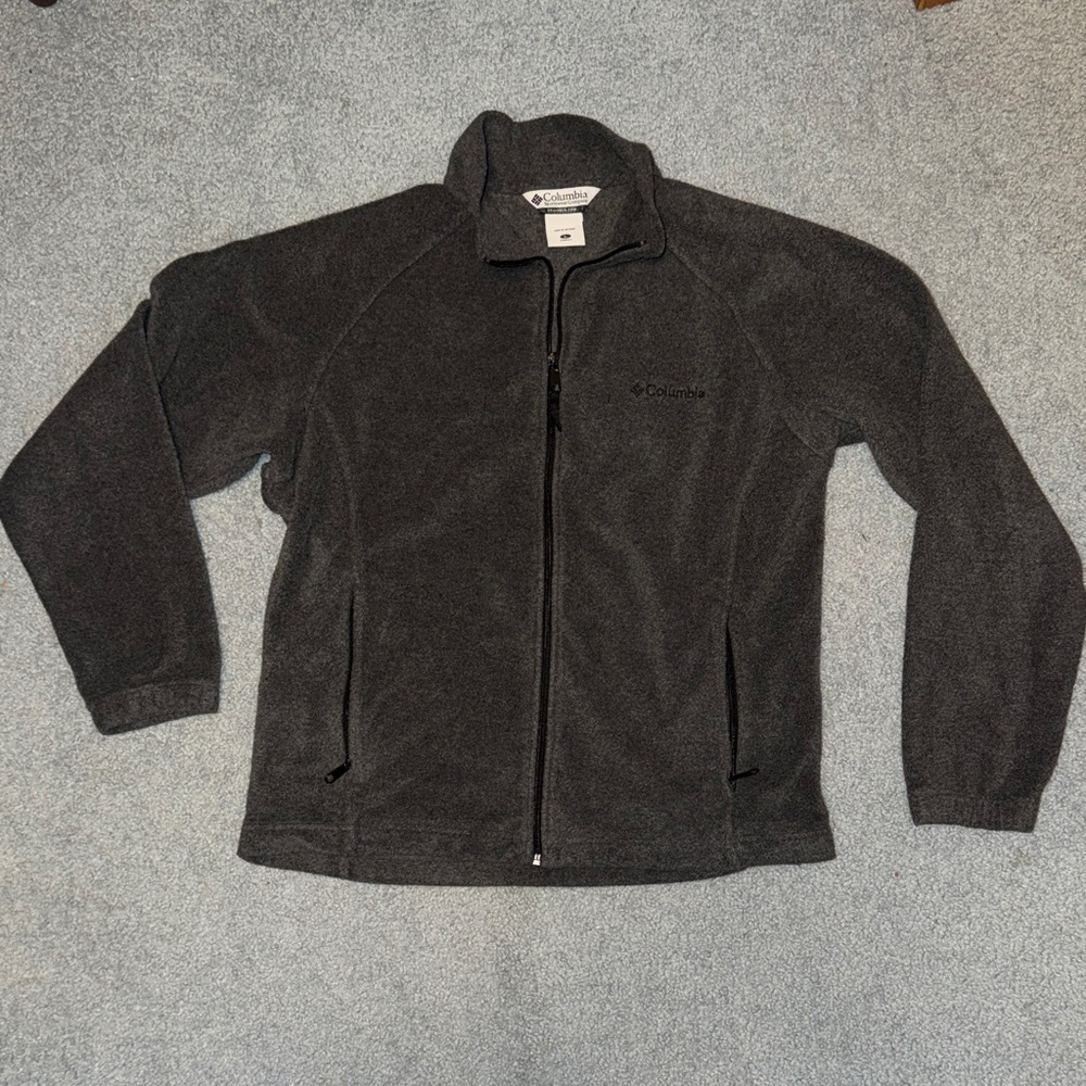 Vintage Columbia Women’s Charcoal Gray Full Zip Fleece Jacket